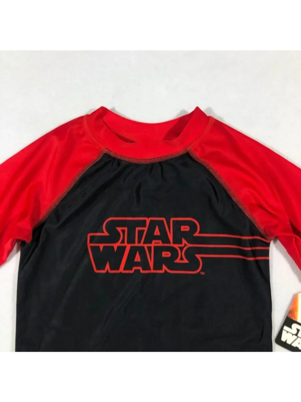 Star Wars Disney Swim Shirt Kids Boys Unisex 7 UPF 50+ Rashguard Top NEW $32